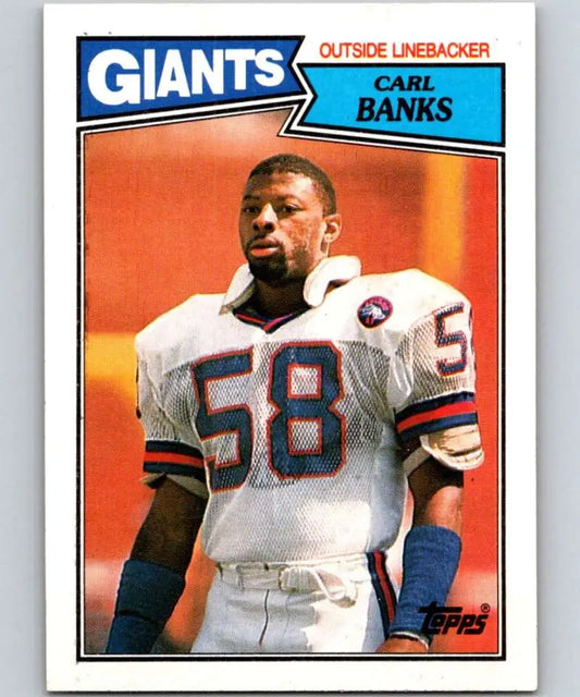 1987 Topps #24 Carl Banks EX Excellent New York Giants Football Card - Football Card Single