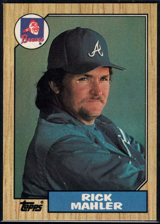 1987 Topps #242 Rick Mahler EX Excellent Atlanta Braves Baseball Card - Baseball Card Single