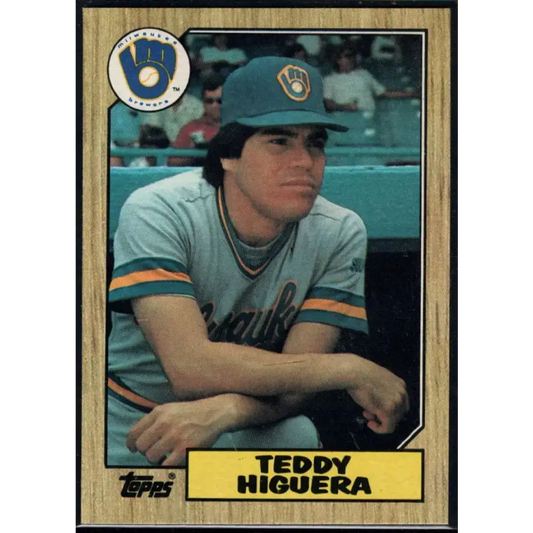 1987 Topps #250 Teddy Higuera EX Excellent Milwaukee Brewers Baseball Card