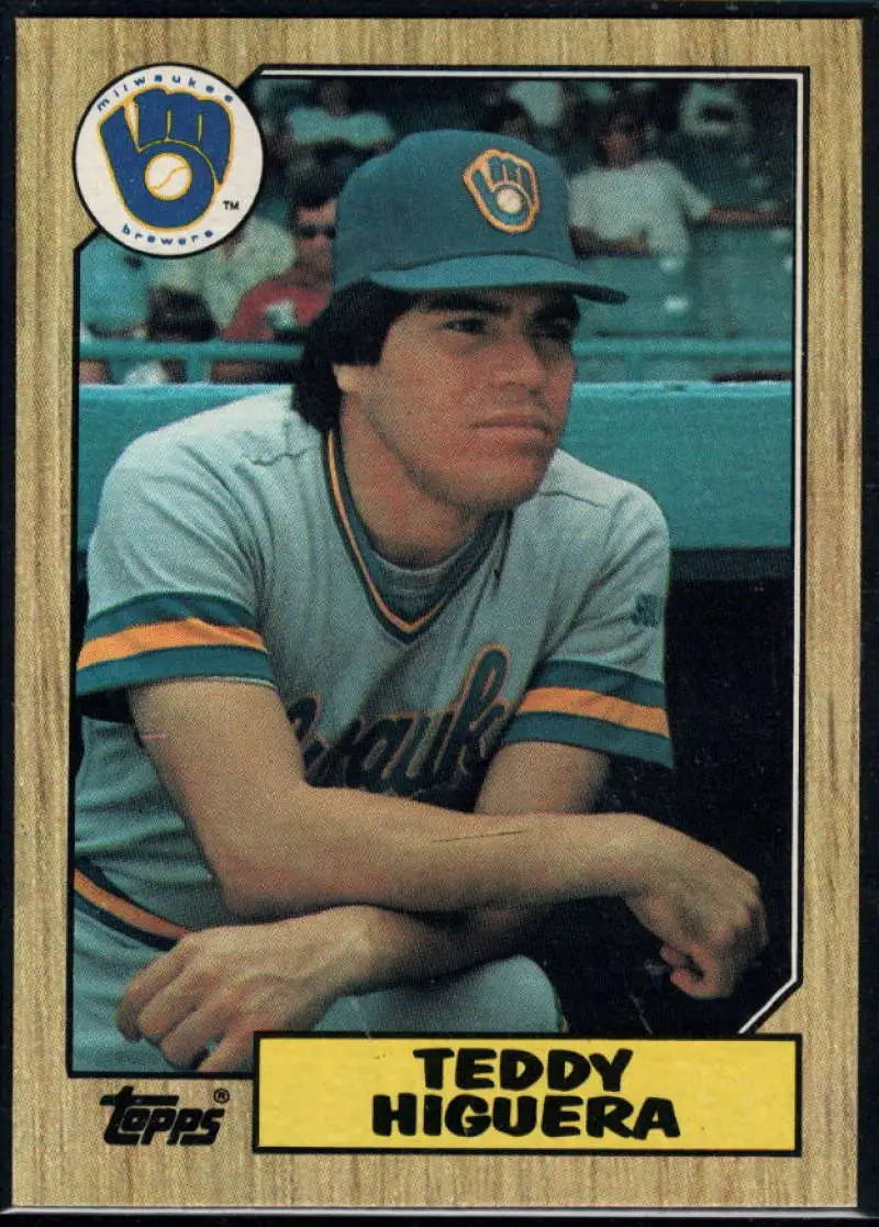 1987 Topps #250 Teddy Higuera EX Excellent Milwaukee Brewers Baseball Card - Baseball Card Single
