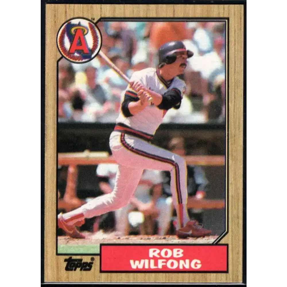 1987 Topps #251 Rob Wilfong EX Excellent California Angels Baseball Card - Baseball Card Single