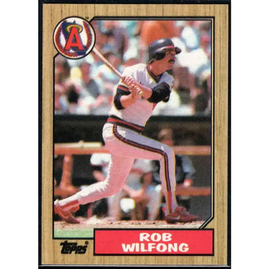 1987 Topps #251 Rob Wilfong EX Excellent California Angels Baseball Card - Baseball Card Single