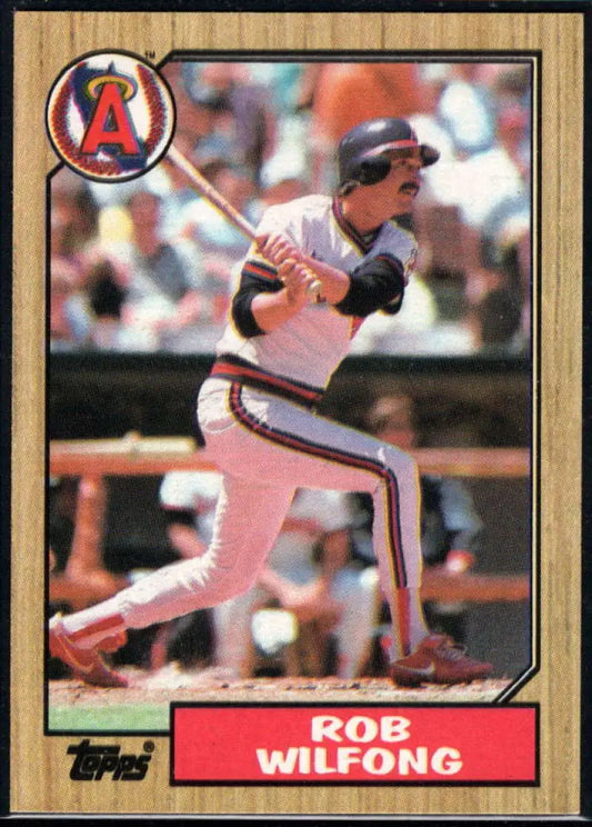 1987 Topps #251 Rob Wilfong EX Excellent California Angels Baseball Card - Baseball Card Single