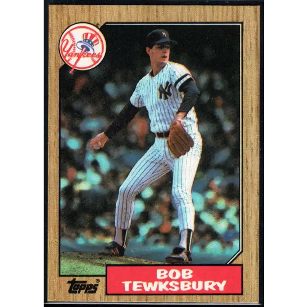1987 Topps #254 Bob Tewksbury EX Excellent RC Rookie New York Yankees Baseball Card - Baseball Card Single