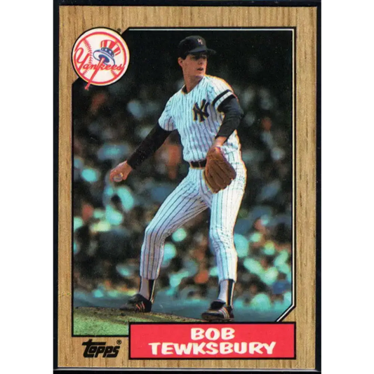 1987 Topps #254 Bob Tewksbury EX Excellent RC Rookie New York Yankees Baseball Card - Baseball Card Single