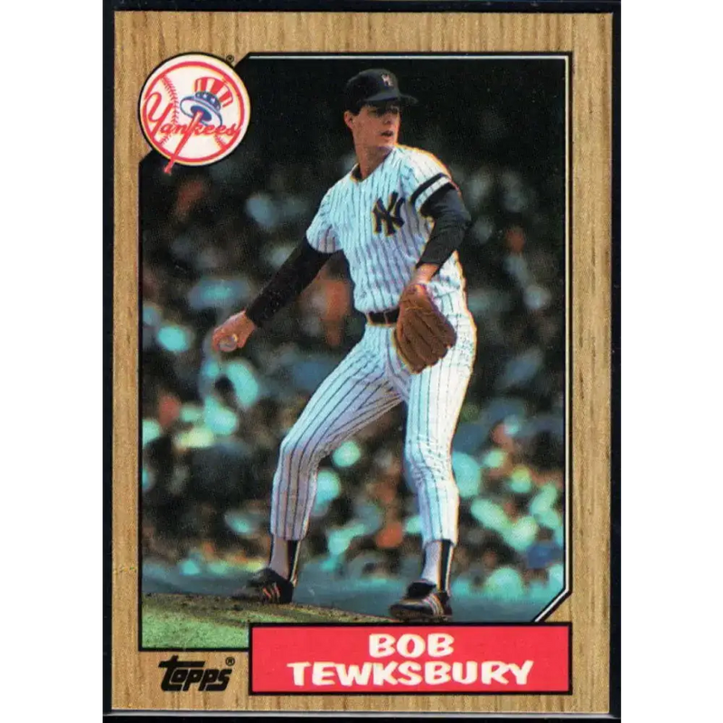 1987 Topps #254 Bob Tewksbury EX Excellent RC Rookie New York Yankees Baseball Card - Baseball Card Single