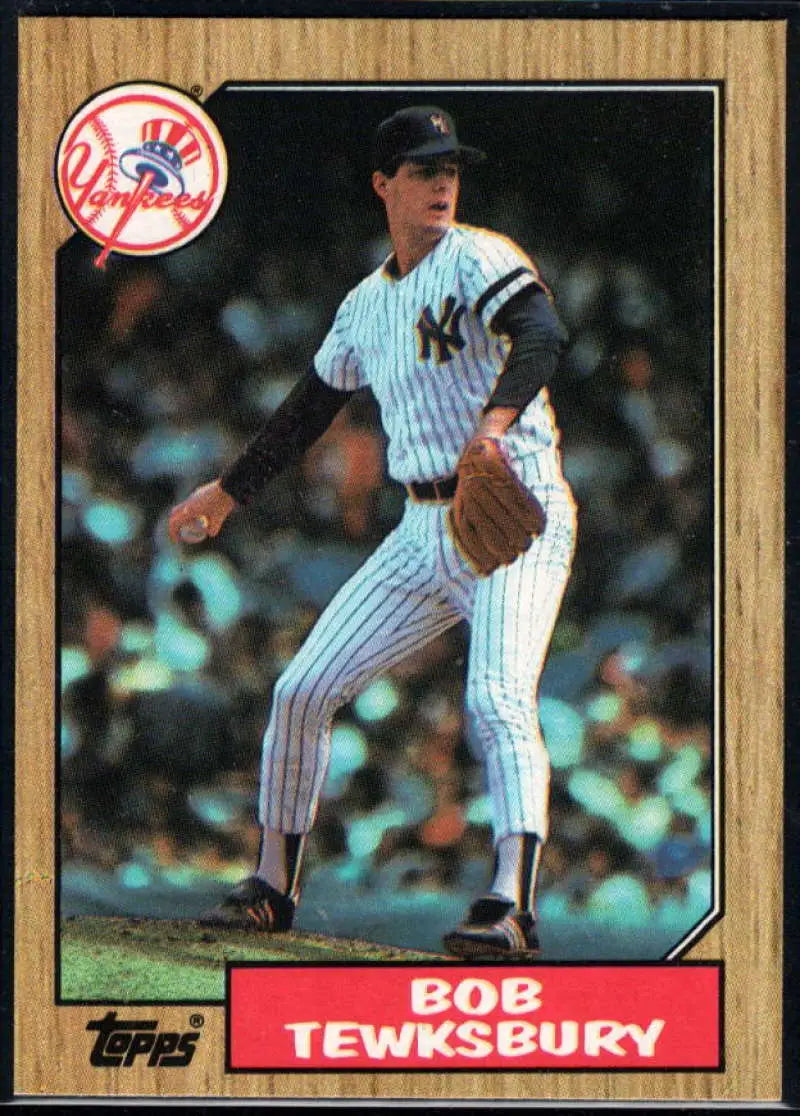 1987 Topps #254 Bob Tewksbury EX Excellent RC Rookie New York Yankees Baseball Card - Baseball Card Single
