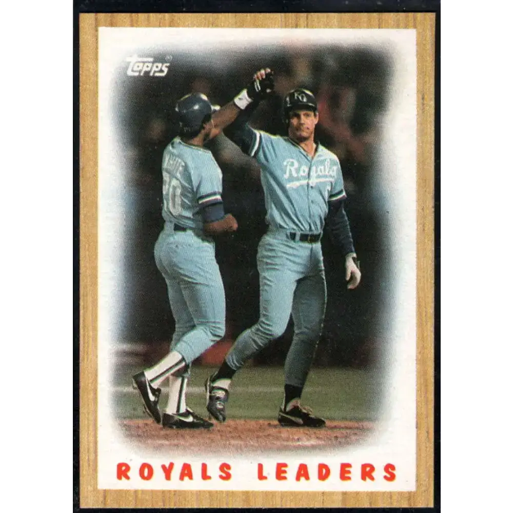 1987 Topps #256 George Brett/Frank White EX Excellent Kansas City Royals Baseball Card - Baseball Card Single