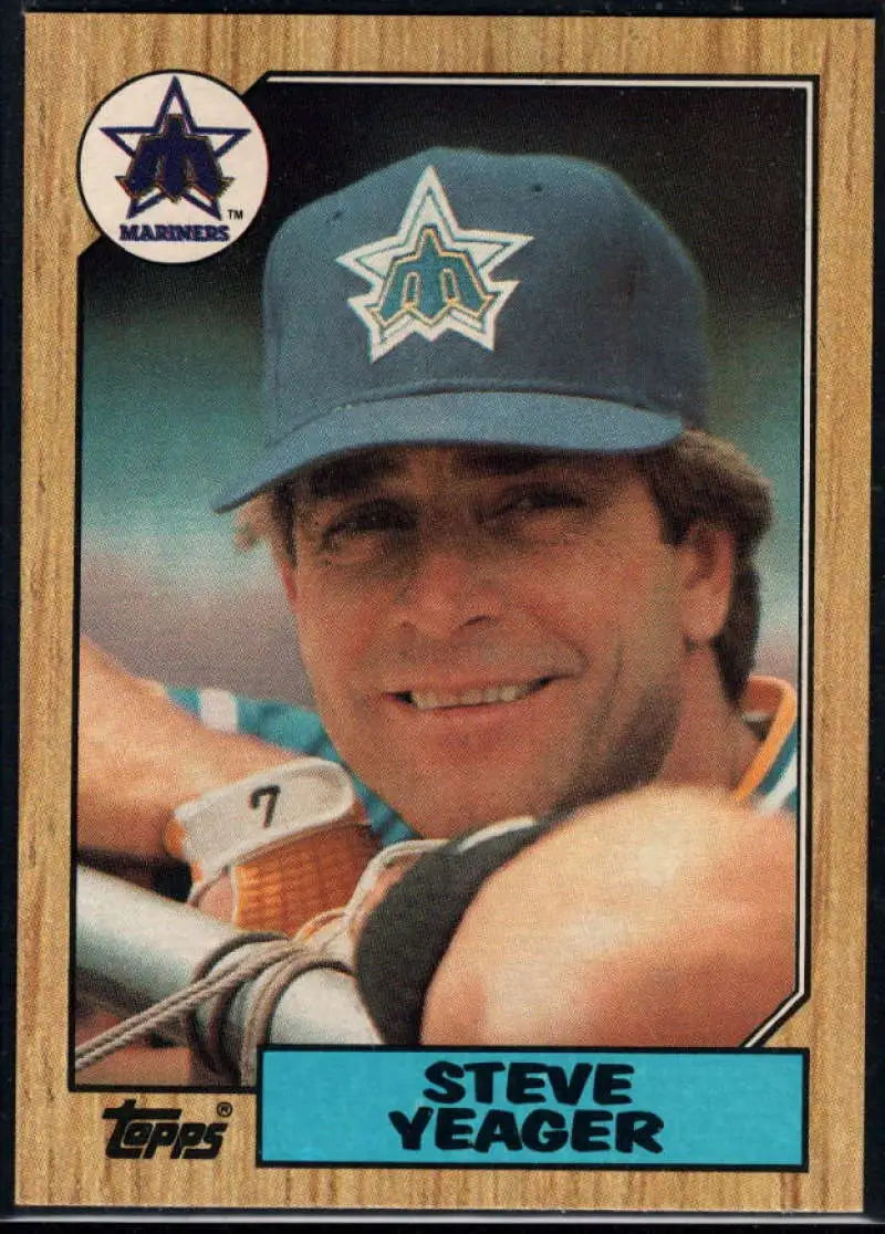 1987 Topps #258 Steve Yeager EX Excellent Seattle Mariners Baseball Card - Baseball Card Single