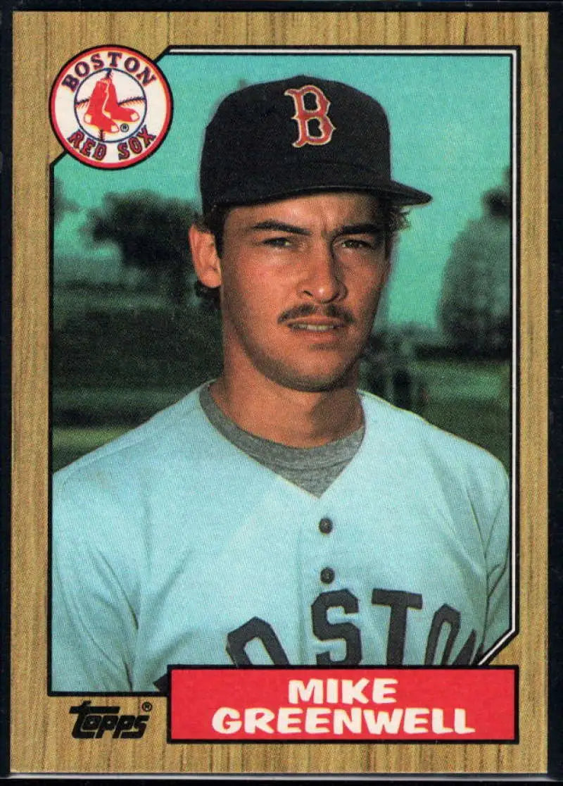 1987 Topps #259 Mike Greenwell EX Excellent RC Rookie Boston Red Sox Baseball Card - Baseball Card Single