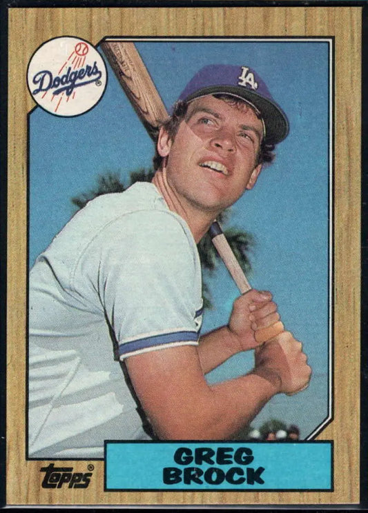 1987 Topps #26 Greg Brock EX Excellent Los Angeles Dodgers Baseball Card - Baseball Card Single