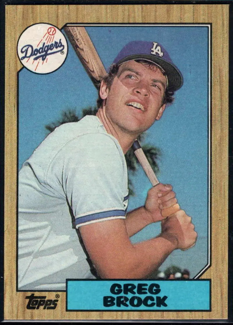 1987 Topps #26 Greg Brock EX Excellent Los Angeles Dodgers Baseball Card - Baseball Card Single