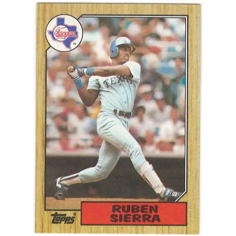 1987 Topps #261 Ruben Sierra EX Excellent RC Rookie Texas Rangers Baseball Card - Baseball Card Single