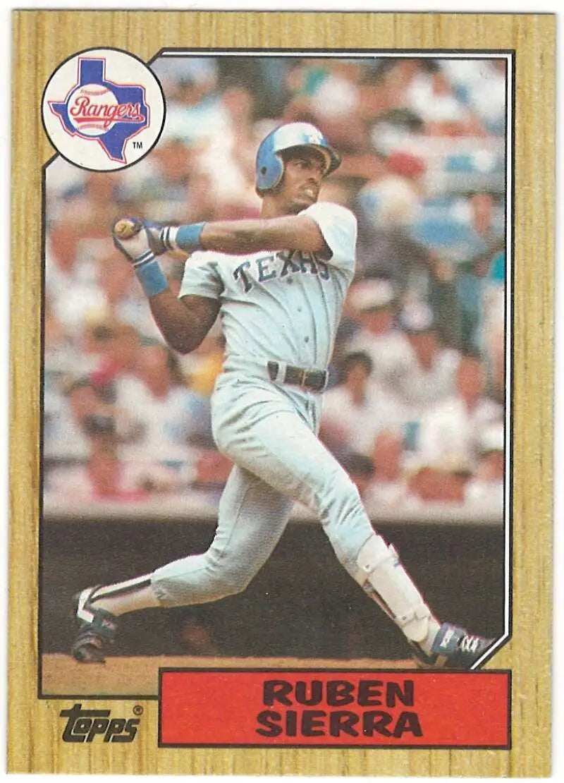 1987 Topps #261 Ruben Sierra EX Excellent RC Rookie Texas Rangers Baseball Card - Baseball Card Single
