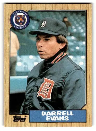 Original gloss Darrell Evans Detroit Tigers baseball card from 1987 Topps #265