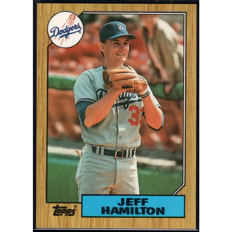 1987 Topps #266 Jeff Hamilton EX Excellent RC Rookie Los Angeles Dodgers Baseball Card - Baseball Card Single