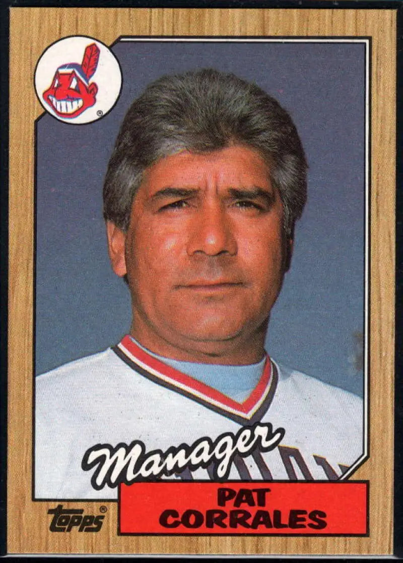 1987 Topps #268 Pat Corrales EX Excellent Cleveland Indians Baseball Card - Baseball Card Single