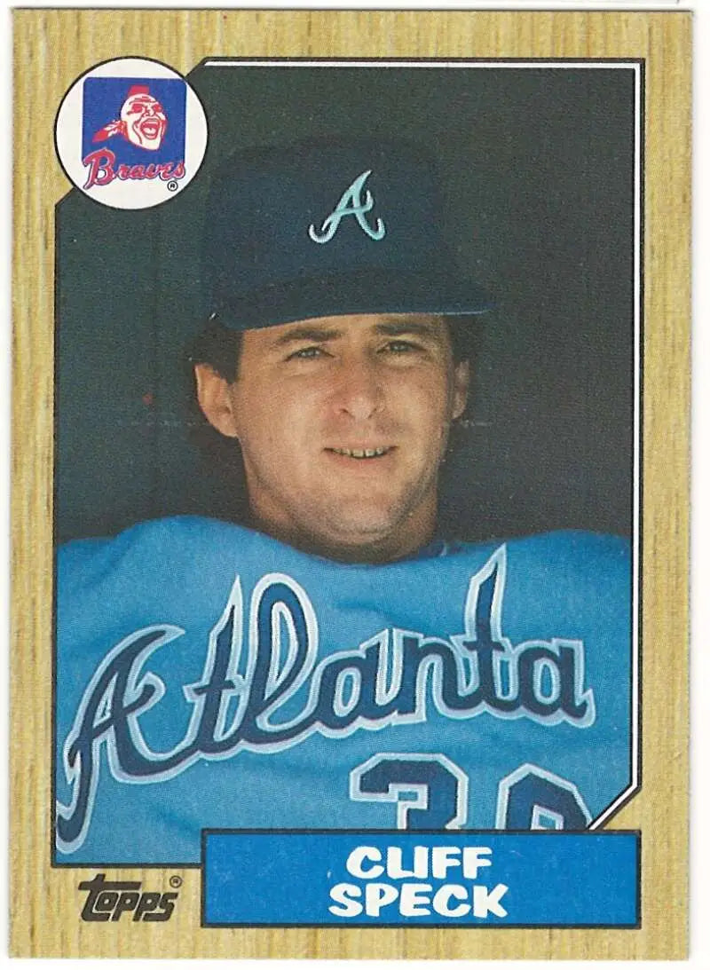 1987 Topps #269 Cliff Speck EX Excellent Atlanta Braves Baseball Card - Baseball Card Single