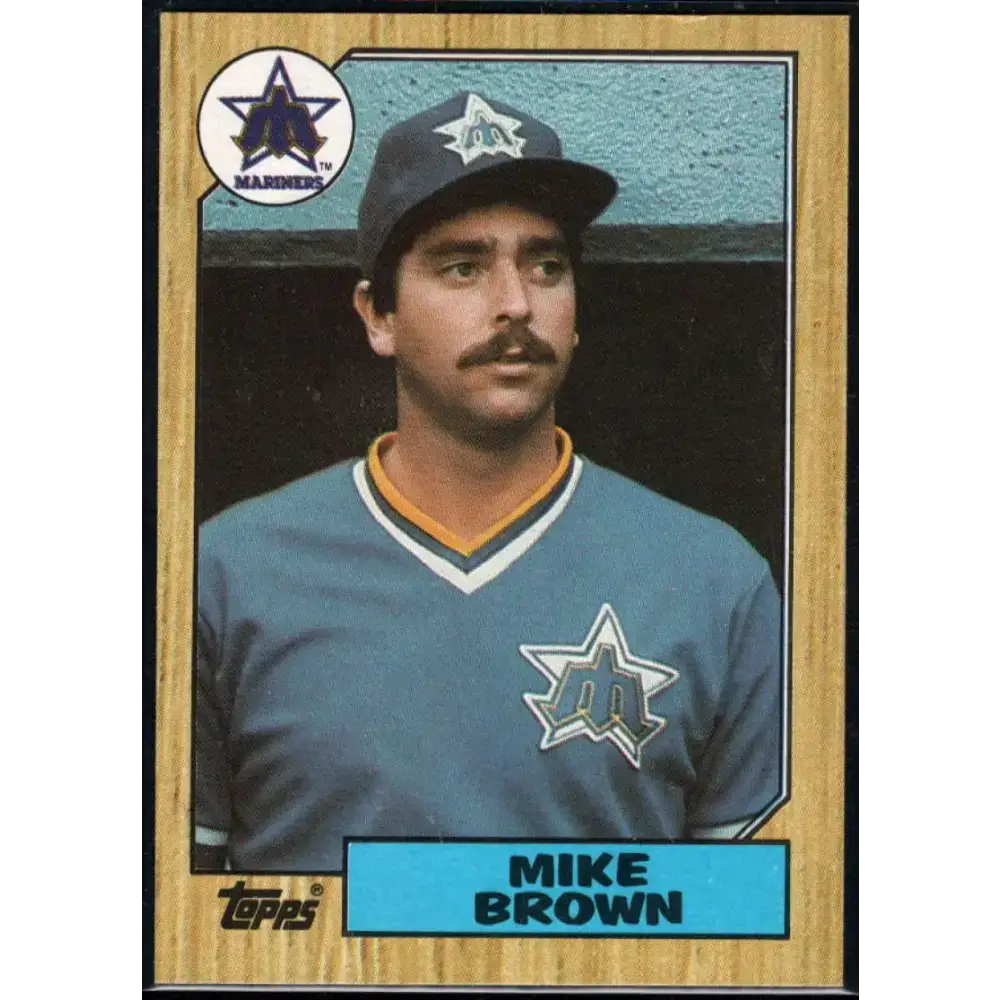 1987 Topps #271 Mike Brown EX Excellent Seattle Mariners Baseball Card - Baseball Card Single