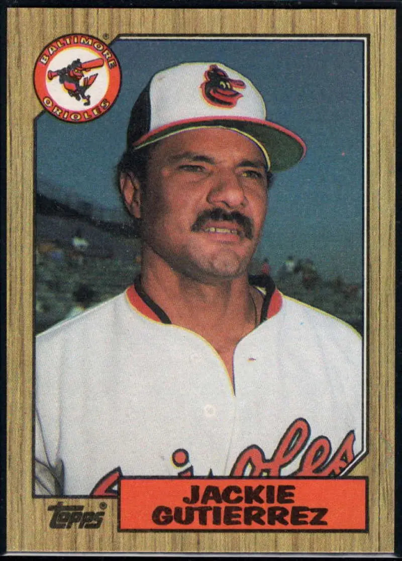 1987 Topps #276 Jackie Gutierrez EX Excellent Baltimore Orioles Baseball Card - Baseball Card Single