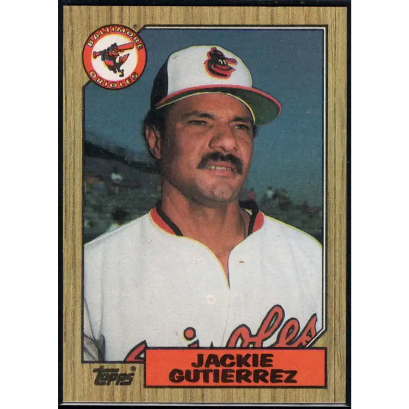 1987 Topps #276 Jackie Gutierrez EX Excellent Baltimore Orioles Baseball Card - Baseball Card Single