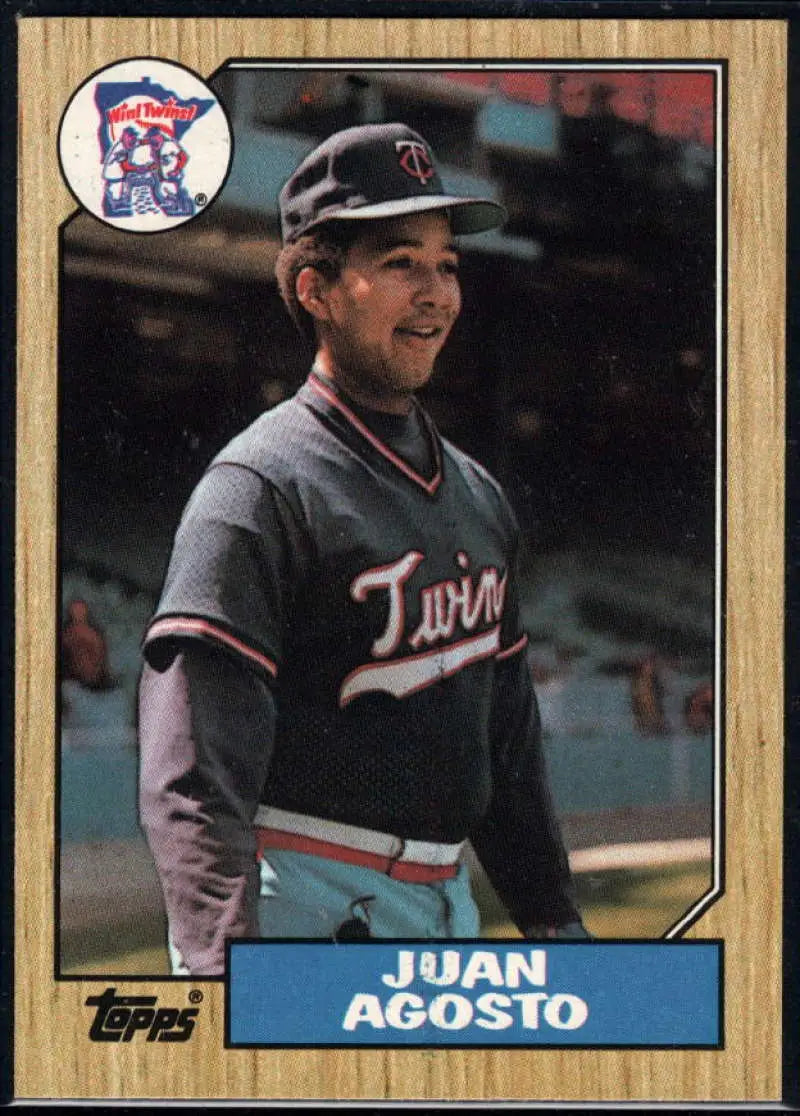 1987 Topps #277 Juan Agosto EX Excellent Minnesota Twins Baseball Card - Baseball Card Single