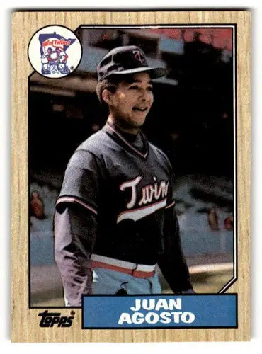 Original gloss 1987 Topps Juan Agosto Minnesota Twins baseball card product image
