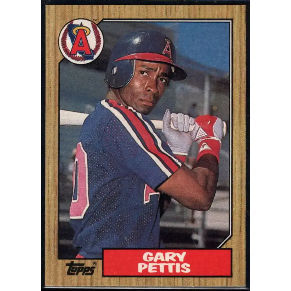 1987 Topps #278 Gary Pettis EX Excellent California Angels Baseball Card - Baseball Card Single