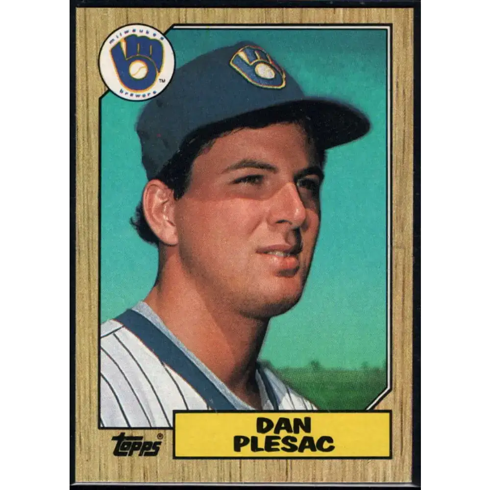 1987 Topps #279 Dan Plesac EX Excellent Milwaukee Brewers Baseball Card - Baseball Card Single