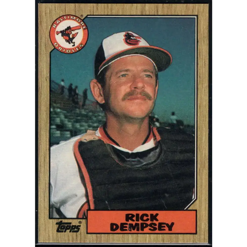 1987 Topps #28 Rick Dempsey EX Excellent Baltimore Orioles Baseball Card - Baseball Card Single
