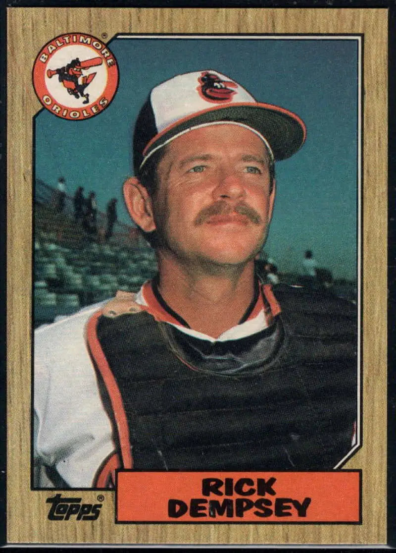 1987 Topps #28 Rick Dempsey EX Excellent Baltimore Orioles Baseball Card - Baseball Card Single