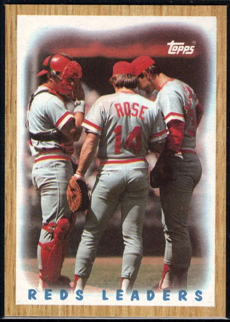 1987 Topps #281 Pete Rose/Bill Gullickson/Bo Diaz EX Excellent Cincinnati Reds Baseball Card - Baseball Card Single
