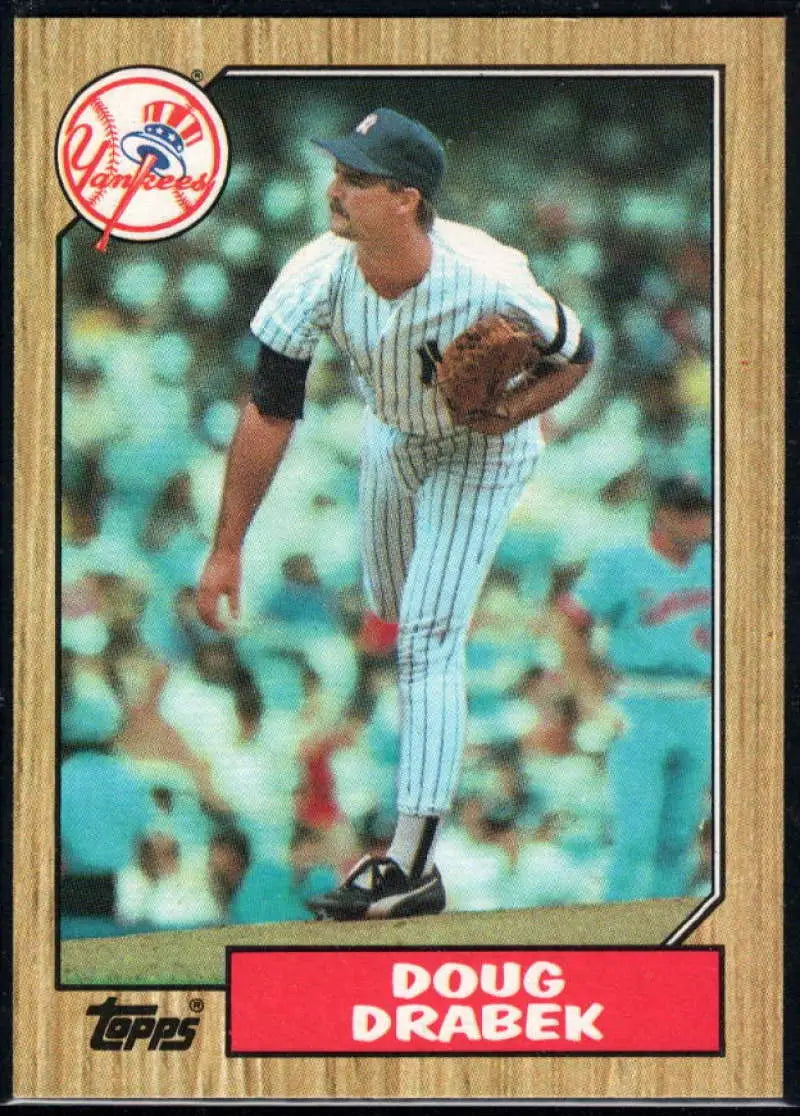 1987 Topps #283 Doug Drabek EX Excellent RC Rookie New York Yankees Baseball Card - Baseball Card Single