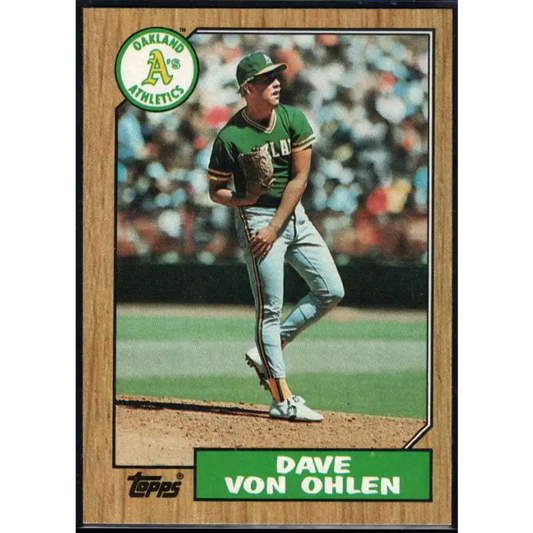1987 Topps #287 Dave Von Ohlen EX Excellent Oakland Athletics Baseball Card