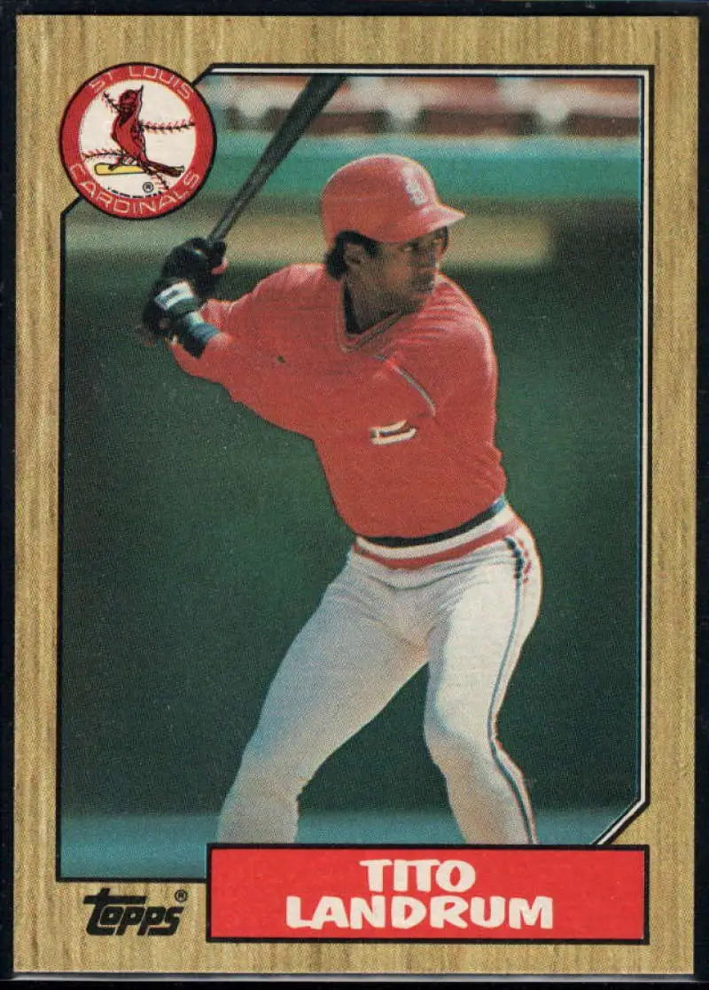 1987 Topps #288 Tito Landrum EX Excellent St. Louis Cardinals Baseball Card - Baseball Card Single