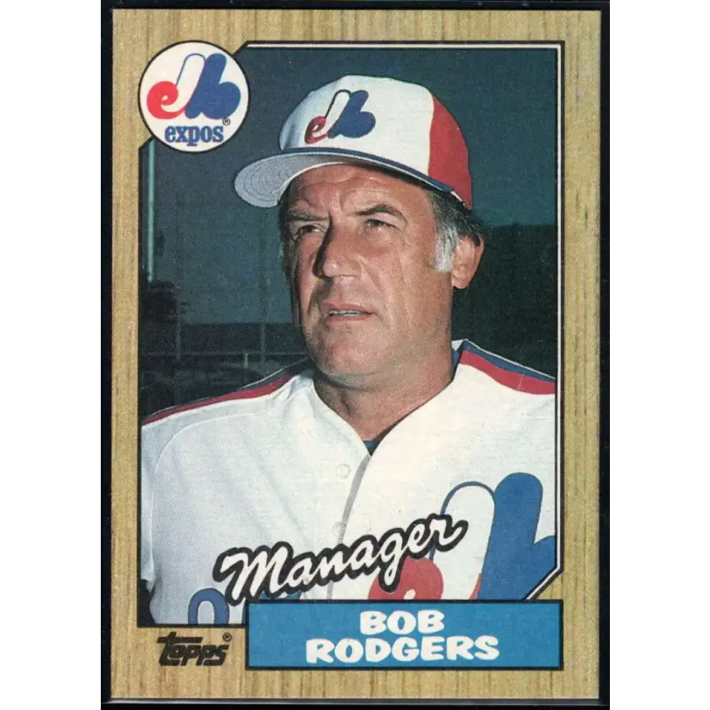 1987 Topps #293 Bob Rodgers EX Excellent Montreal Expos Baseball Card - Baseball Card Single