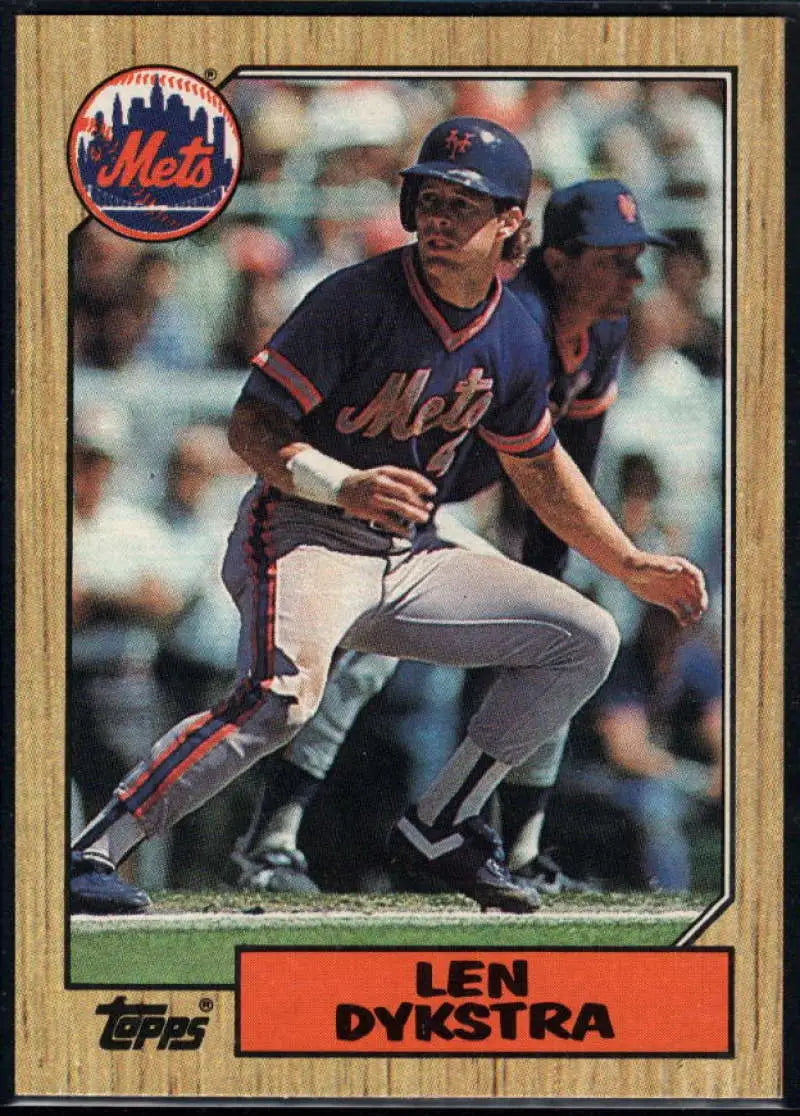 1987 Topps #295 Lenny Dykstra EX Excellent New York Mets Baseball Card - Baseball Card Single