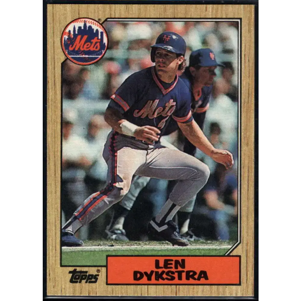 1987 Topps #295 Lenny Dykstra EX Excellent New York Mets Baseball Card - Baseball Card Single