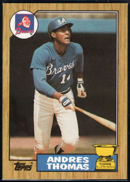 1987 Topps #296 Andres Thomas EX Excellent Atlanta Braves Baseball Card - Baseball Card Single