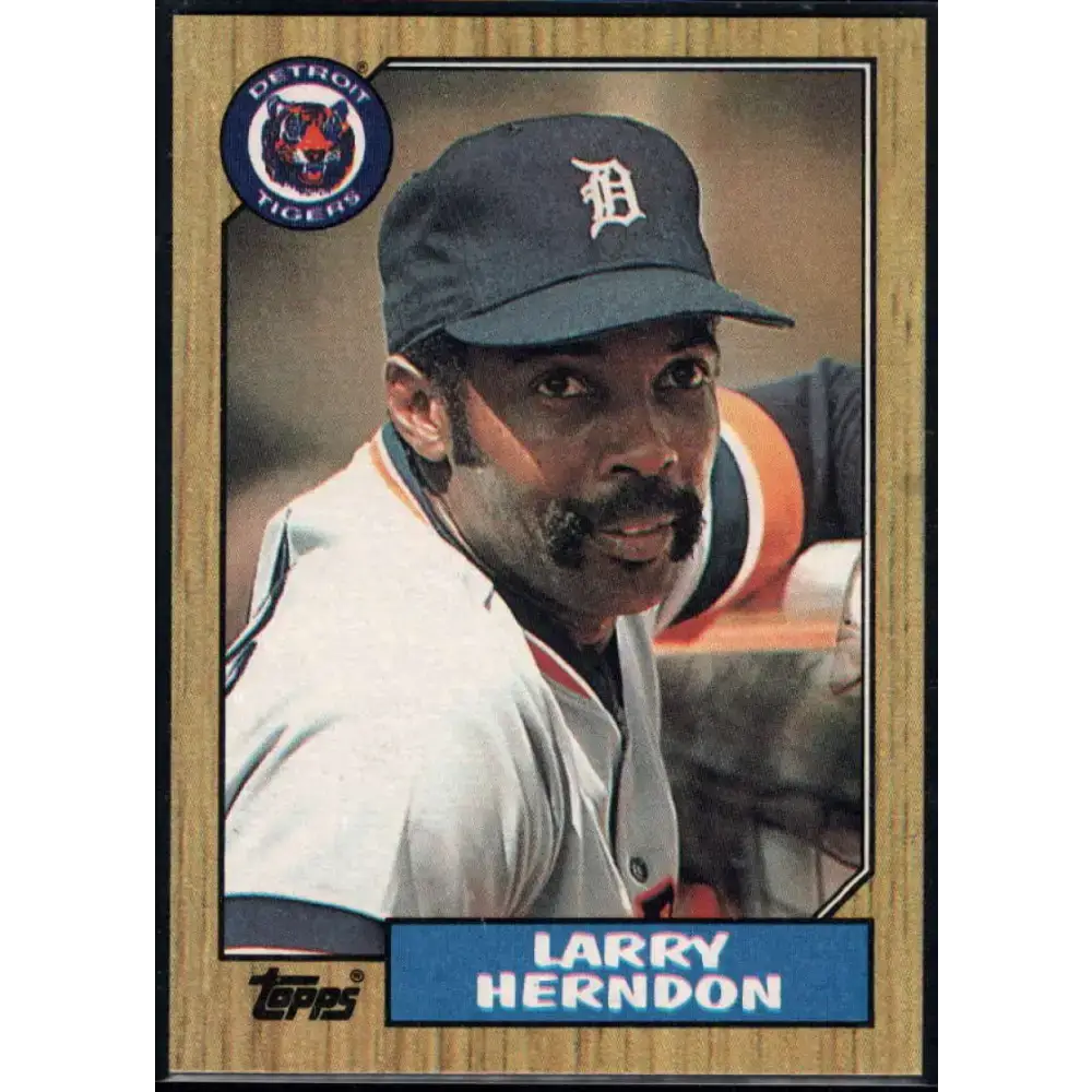 1987 Topps #298 Larry Herndon EX Excellent Detroit Tigers Baseball Card - Baseball Card Single