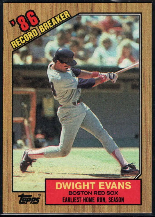 1987 Topps #3 Dwight Evans EX Excellent Boston Red Sox Baseball Card - Baseball Card Single