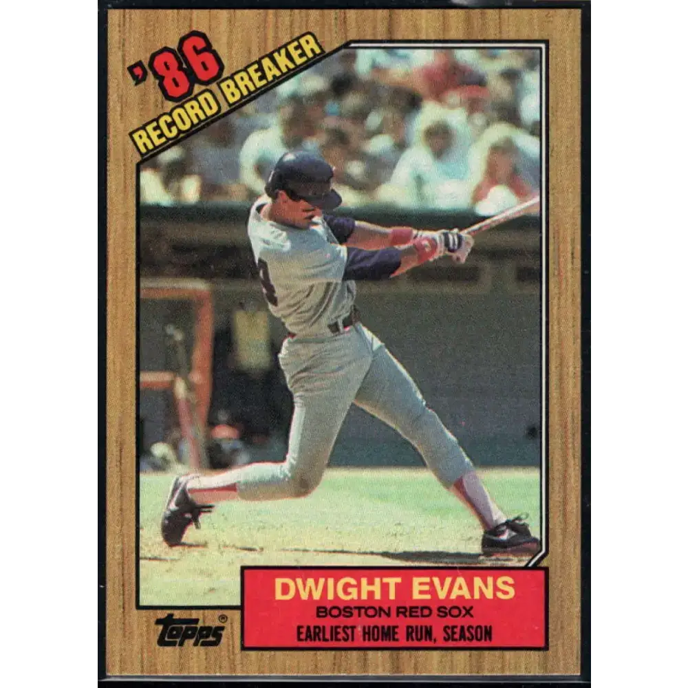 1987 Topps #3 Dwight Evans EX Excellent Boston Red Sox Baseball Card - Baseball Card Single