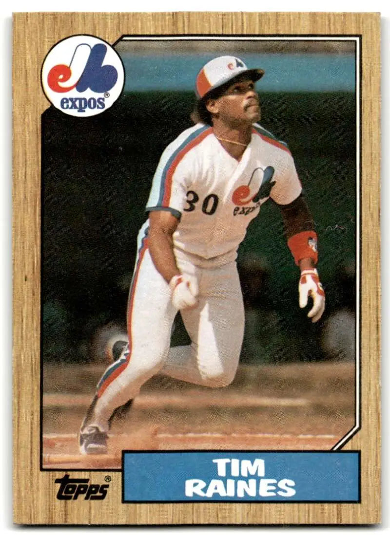 1987 Topps #30 Tim Raines EX Excellent Montreal Expos Baseball Card - Baseball Card Single
