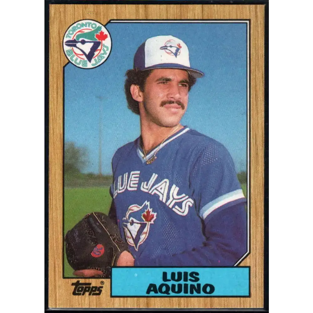 1987 Topps #301 Luis Aquino EX Excellent RC Rookie Toronto Blue Jays Baseball Card - Baseball Card Single