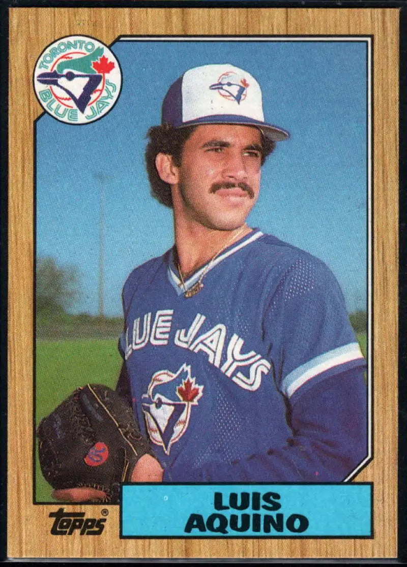 1987 Topps #301 Luis Aquino EX Excellent RC Rookie Toronto Blue Jays Baseball Card - Baseball Card Single