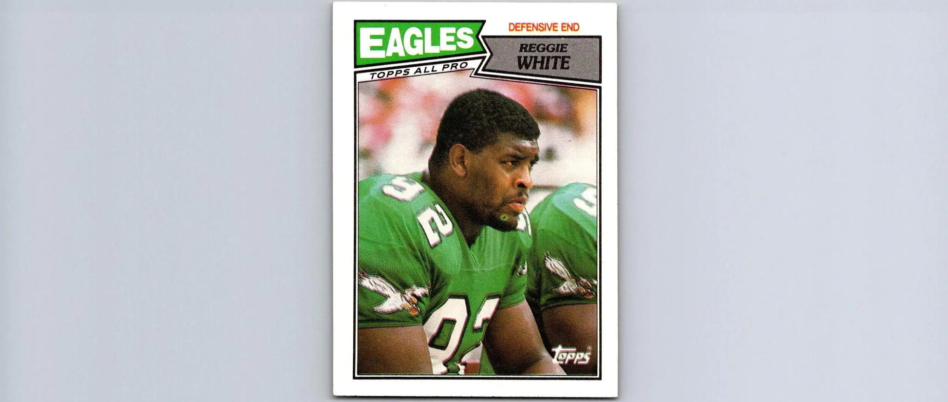1987 Topps #301 Reggie White football card, a must-have for trading cards collectors