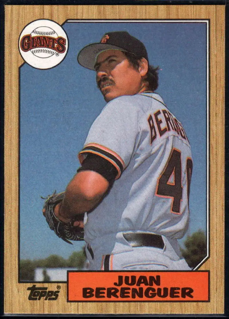 1987 Topps #303 Juan Berenguer EX Excellent San Francisco Giants Baseball Card - Baseball Card Single