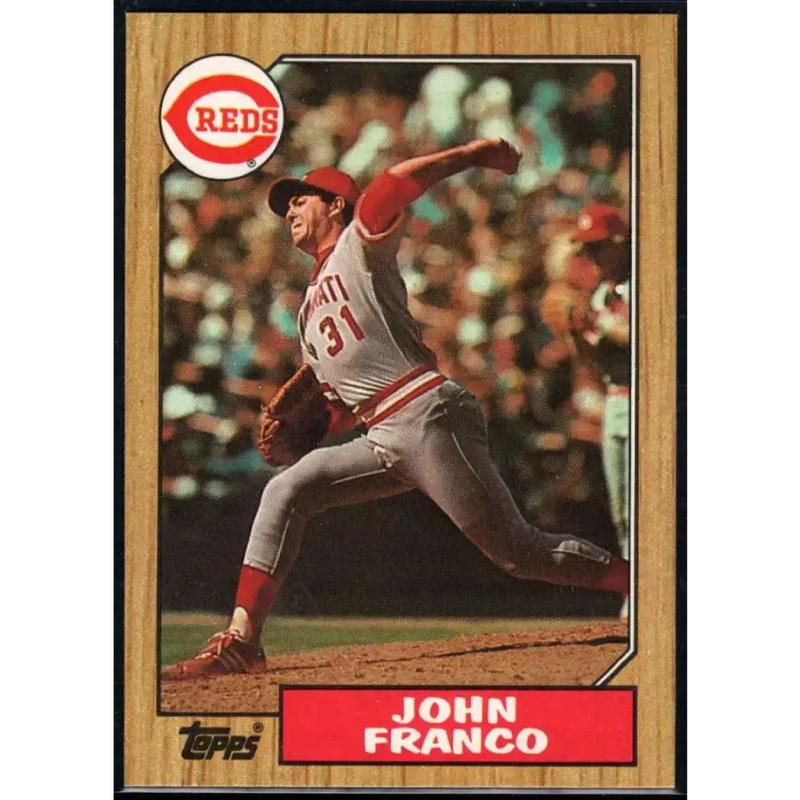 1987 Topps #305 John Franco EX Excellent Cincinnati Reds Baseball Card - Baseball Card Single
