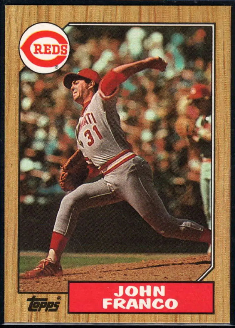 1987 Topps #305 John Franco EX Excellent Cincinnati Reds Baseball Card - Baseball Card Single