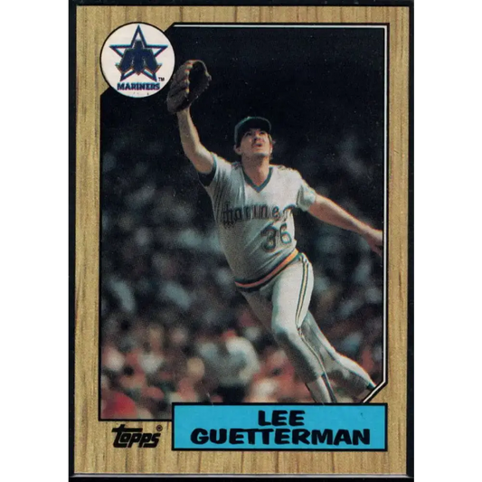 1987 Topps #307 Lee Guetterman EX Excellent RC Rookie Seattle Mariners Baseball Card
